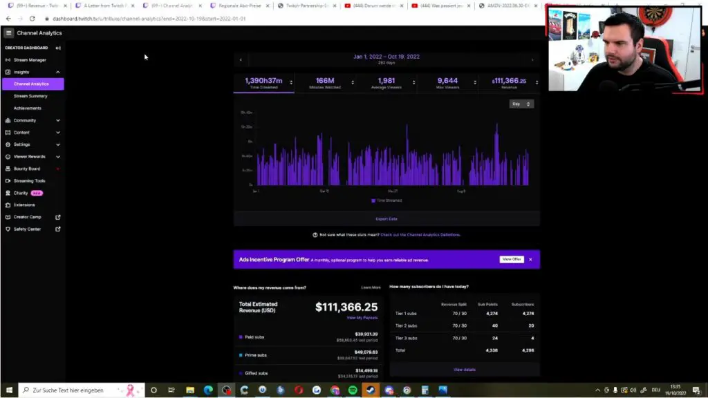 TrilluXe Twitch Einnahmen