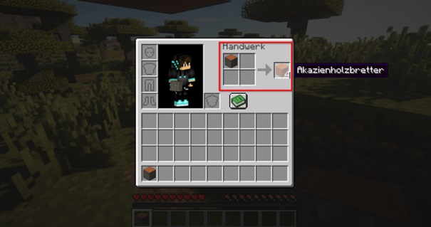 Minecraft Gegenstände herstellen