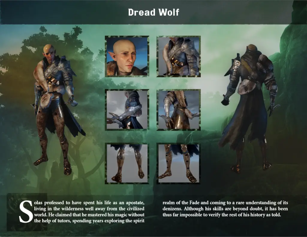 Solas kehrt in Dragon Age: The Veilguard als ehemaliger Begleiter aus Inquisition zurück. Auf Kosten der anderen Völker will er die Welt zerstören um den Glanz der Elfen wiederherzustellen. 